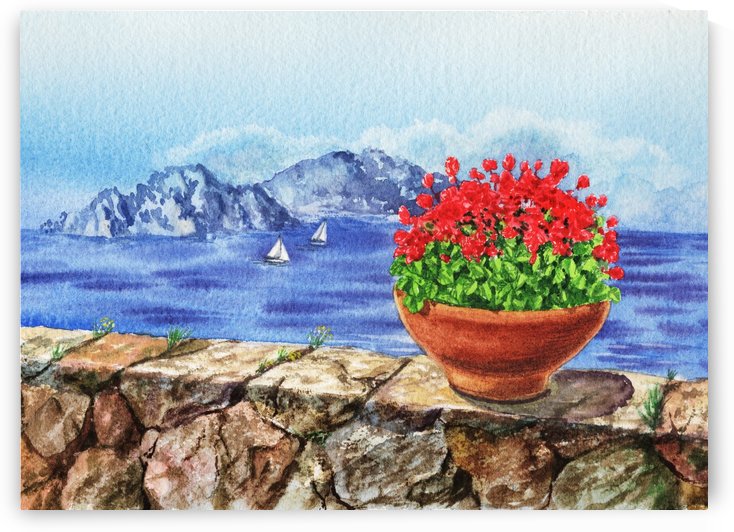 Italy Amalfi Coast Vew Of Anacapri by Irina Sztukowski