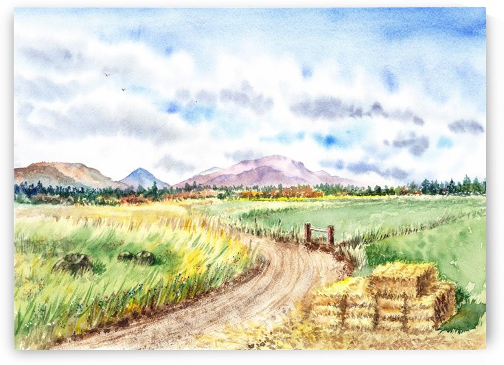 Farm Road The Mountains landsape by Irina Sztukowski