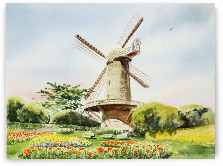 Dutch Windmill in San Francisco  by Irina Sztukowski