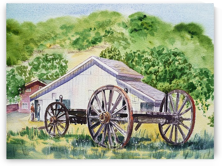 Barn and Old Wagon at Eugene O Neill Tao House by Irina Sztukowski