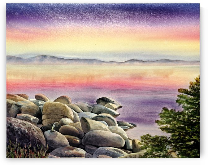 Purple Sunset At The Lake by Irina Sztukowski