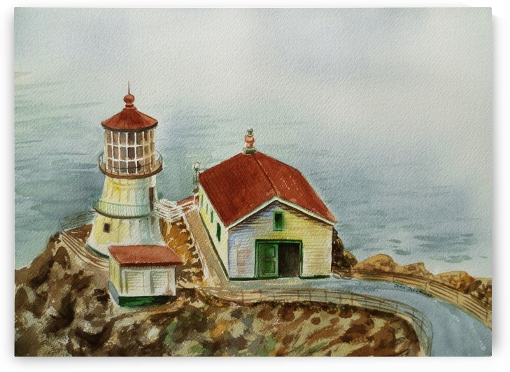 Lighthouse Point Reyes California by Irina Sztukowski