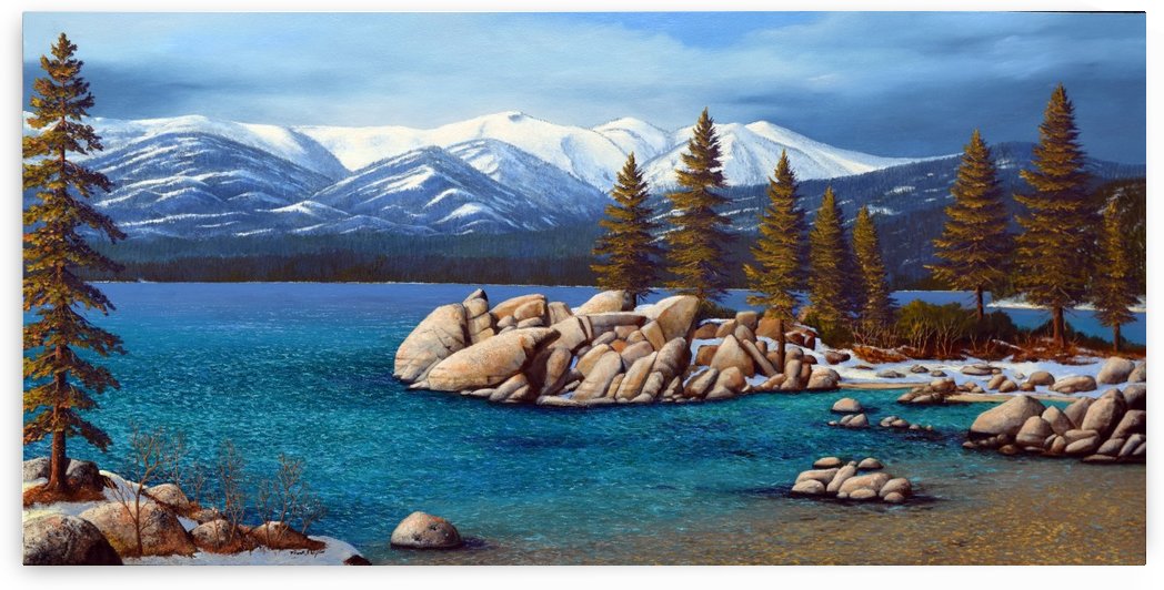 Winter At Sand Harbor Lake Tahoe by Frank Wilson