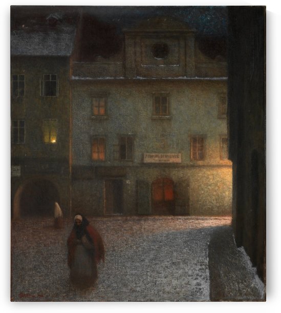 Solitary street by Jakub Schikaneder