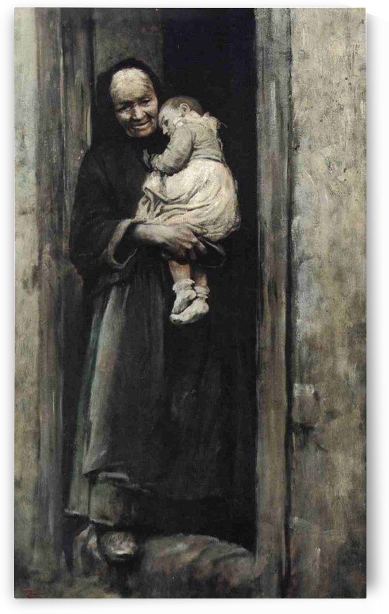 Starena s ditetem by Jakub Schikaneder
