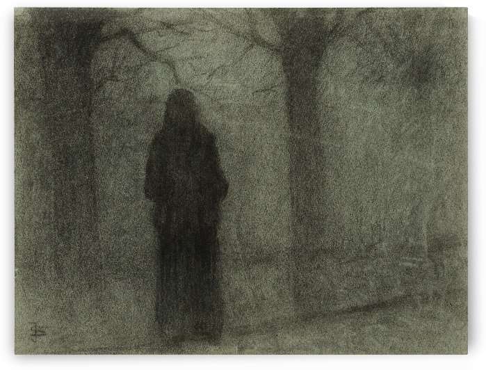 Figure Among Trees by Jakub Schikaneder