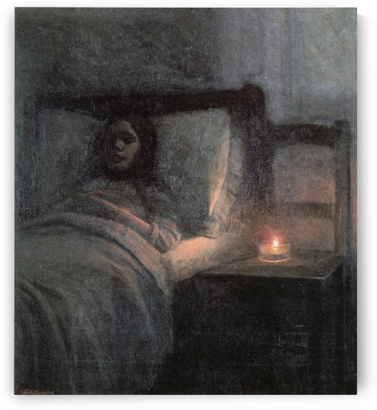 Woman in bed by Jakub Schikaneder