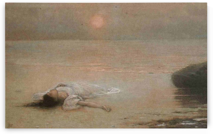 Woman Sunset by Jakub Schikaneder