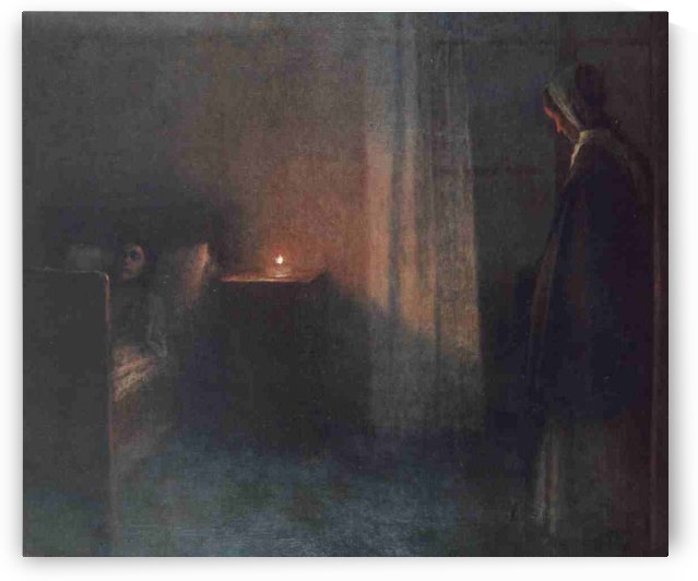 U divcina loze by Jakub Schikaneder