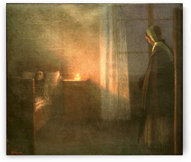 At the Girl's Bed by Jakub Schikaneder