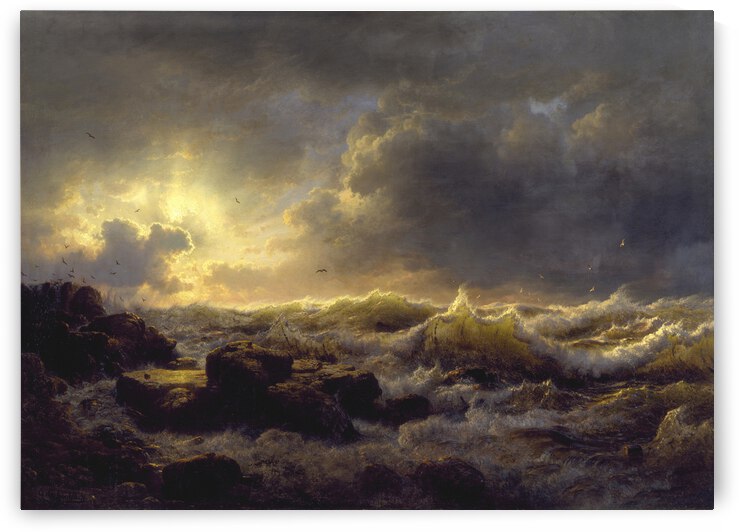 Clearing Up—Coast of Sicily by Andreas Achenbach