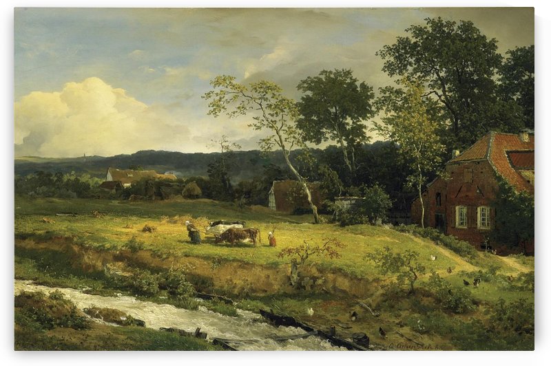 Landschaft in Hessen by Andreas Achenbach