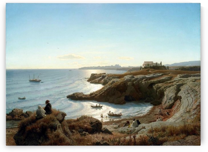 People and the sea by Andreas Achenbach