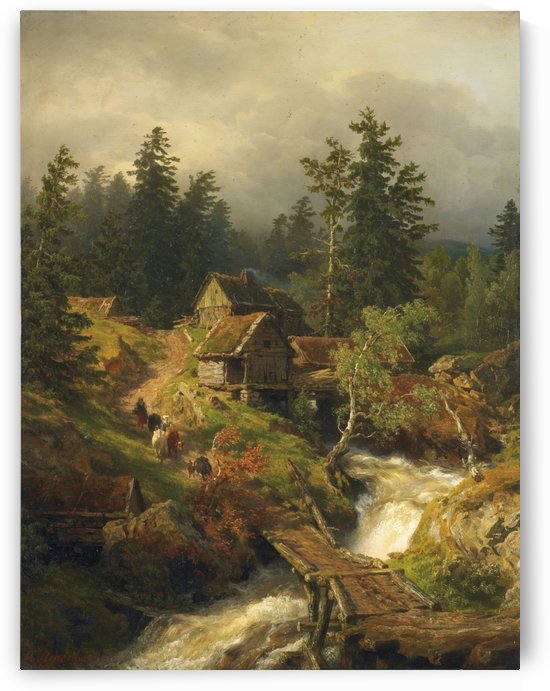Mountain Mill by Andreas Achenbach