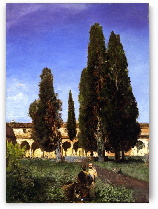 Cloister Garden by Andreas Achenbach