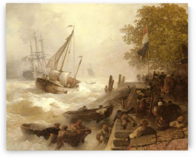Rage of the sea by Andreas Achenbach