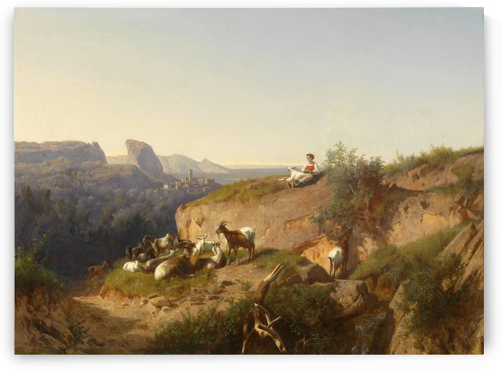 The sheppardes by Andreas Achenbach