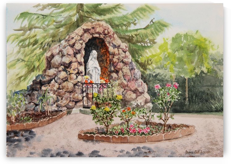Crockett California Saint Rose Of Lima Church Grotto by Irina Sztukowski