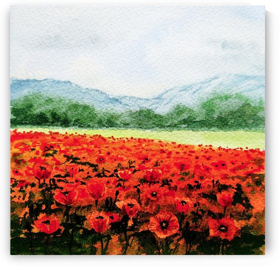 Red Poppies Field by Irina Sztukowski