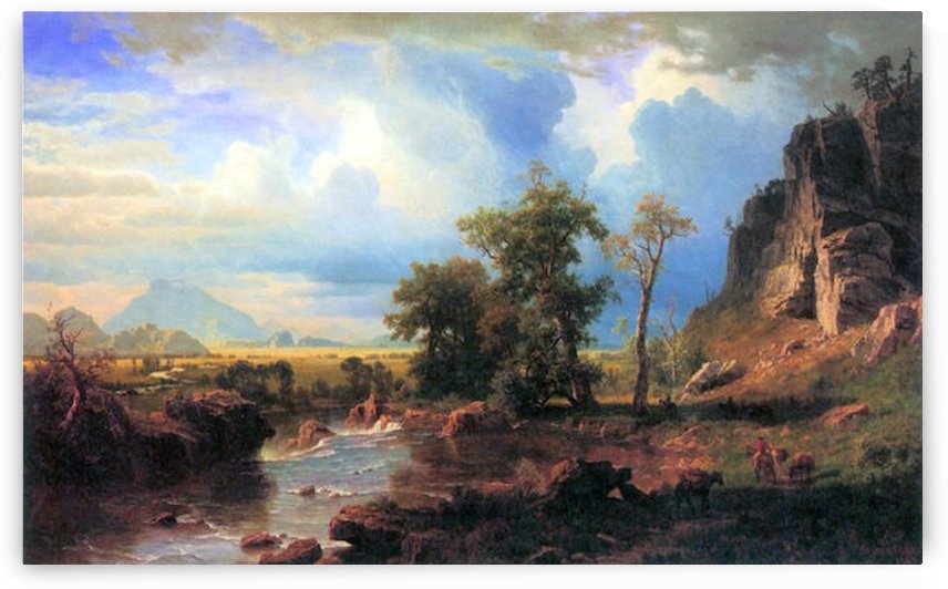 Northern fork of the Plate Nebraska by Bierstadt
