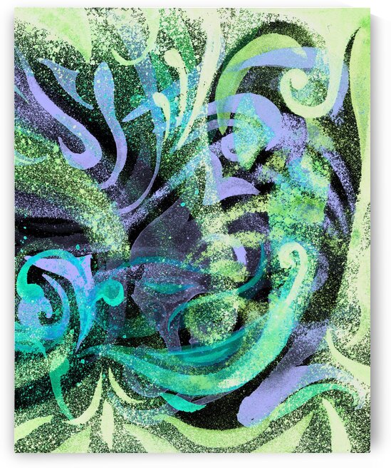 Abstract Butterfly Wings And Watercolor Curves by Irina Sztukowski