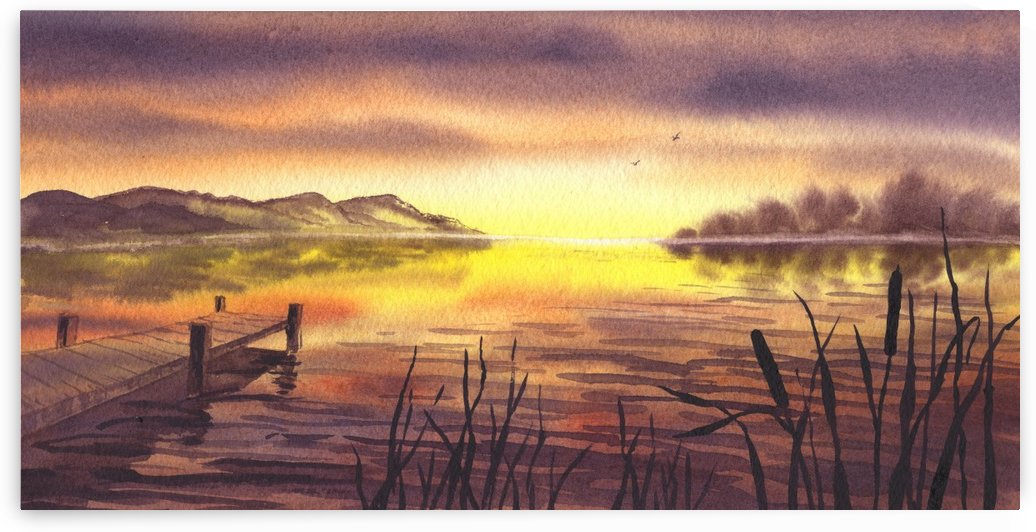 Peaceful Sunset At The Lake by Irina Sztukowski