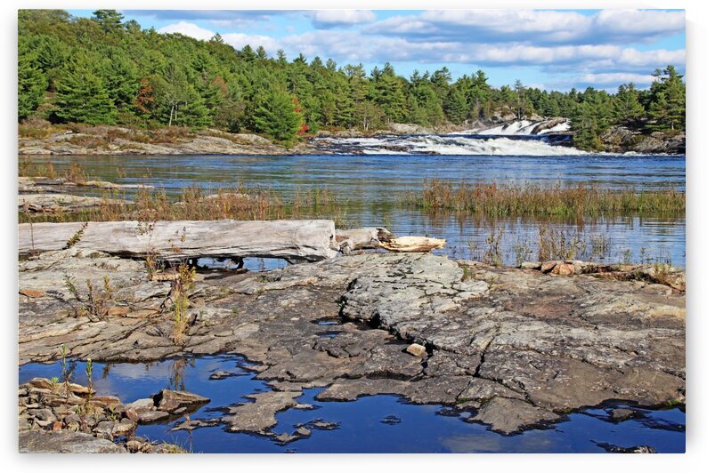 Moon River At The Falls by Deb Oppermann