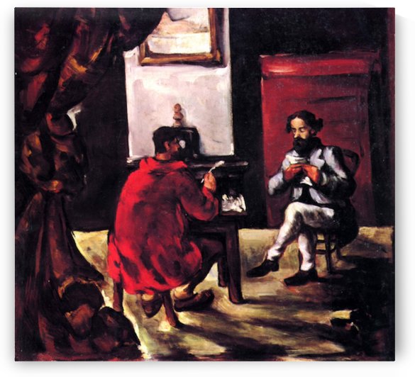 Paul Alexis reads before Zola by Cezanne