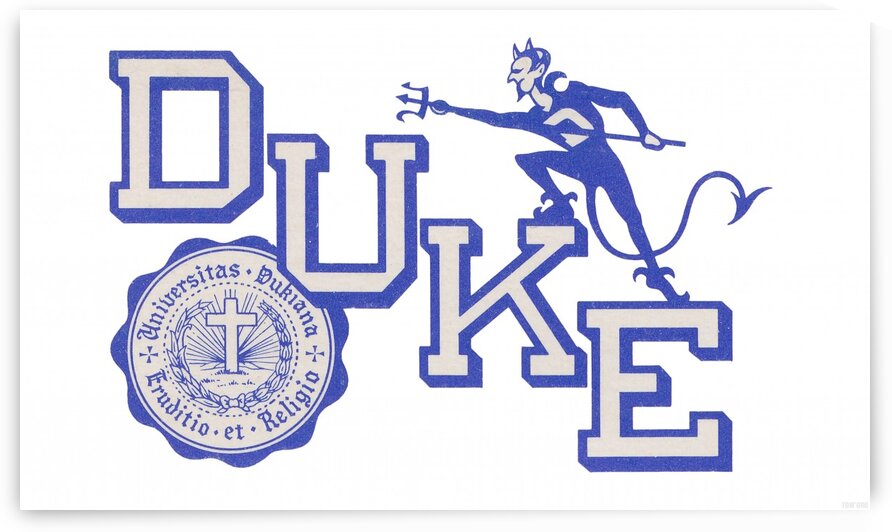 Vintage Duke University Art by Row One Brand