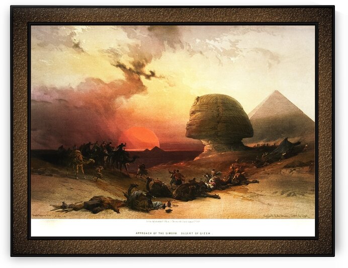 Approach of the Simoom Lithograph by Louis Haghe Old Masters Classical Fine Art Reproduction by xzendor7