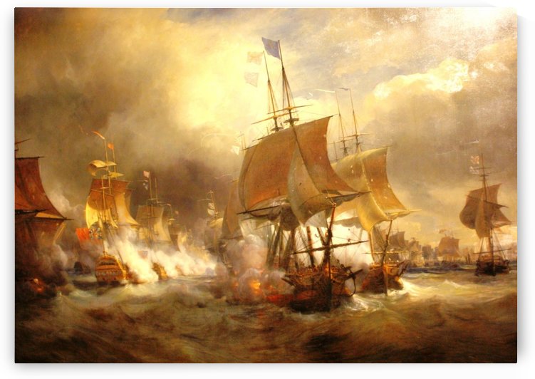 Battle of Ushant by Jean Antoine Theodore de Gudin