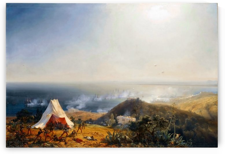Attack of Algiers by Sea by Jean Antoine Theodore de Gudin