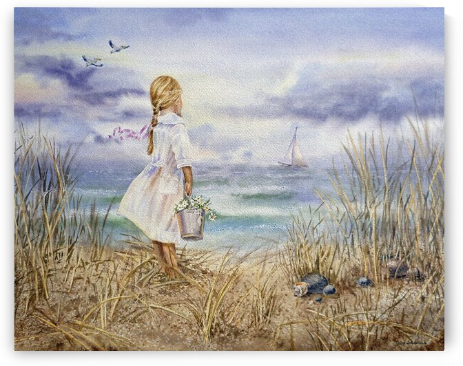 Art Collectors Favorite Girl And Ocean Painting  by Irina Sztukowski