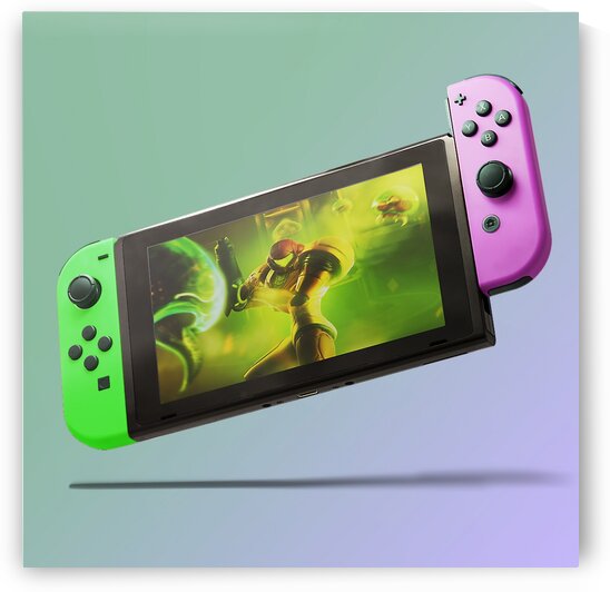 Nintendo Switch Green Pink by CarlosDoesPhoto