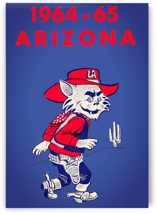 1964 Arizona Wildcat Art by Row One Brand