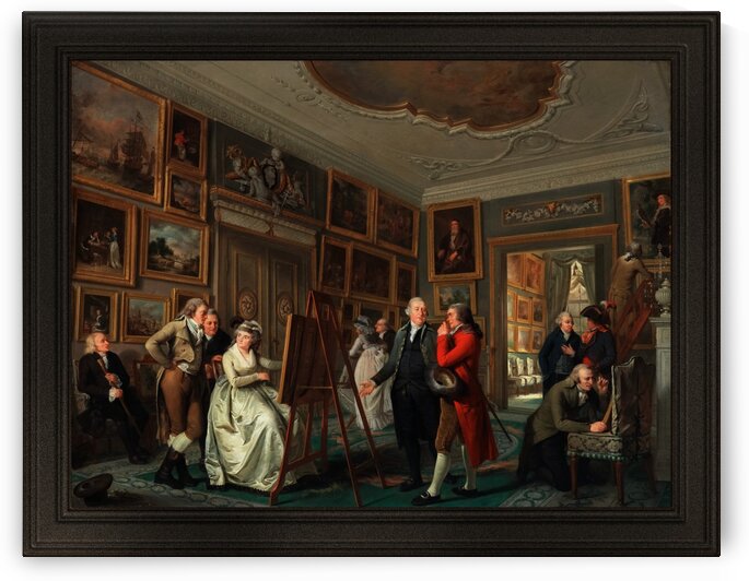 The Art Gallery of Jan Gildemeester Jansz by Adriaan de Lelie Classical Art Old Masters Reproduction by xzendor7