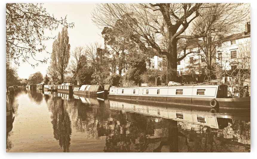 old style Collection - Boats on the river by Bentivoglio Photography