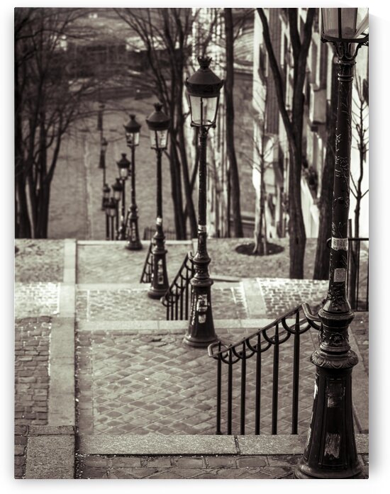 The famous staircase in Montmartre, Paris, France by Assaf Frank