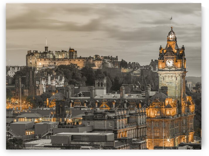 Edinburgh Castle and The Balmoral Hotel, Scotland by Assaf Frank