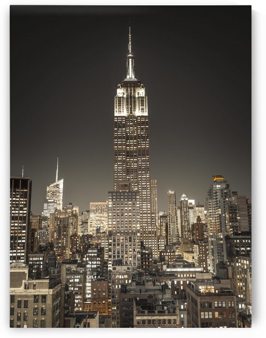 Empire State Building with New York City Manhattan skyline with skyscrapers by Assaf Frank