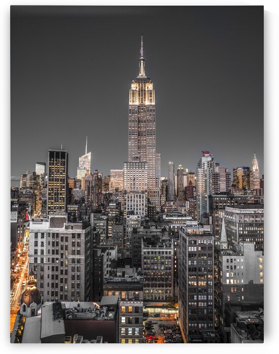 Empire State Building with New York City Manhattan skyline with skyscrapers by Assaf Frank