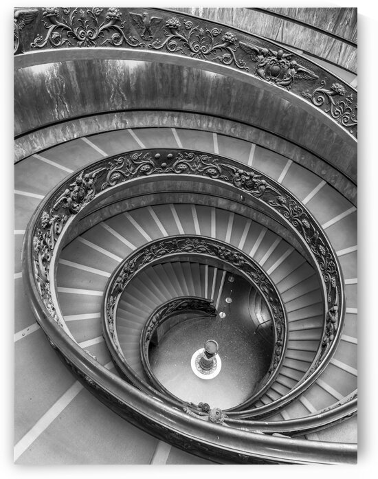 Spiral staircase at the Vatican museum, Rome, Italy by Assaf Frank