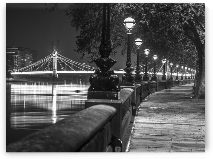 London Riverside Promenade with Albert Bridge by Assaf Frank