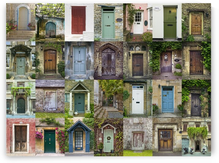 Collage of old doors, Cotswold, UK by Assaf Frank