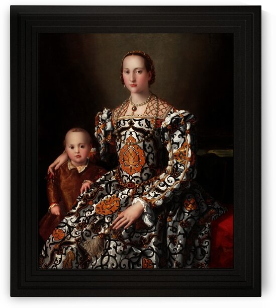 Eleonora of Toledo and Her Son by Agnolo Bronzino Classical Art Old Masters Reproduction by xzendor7