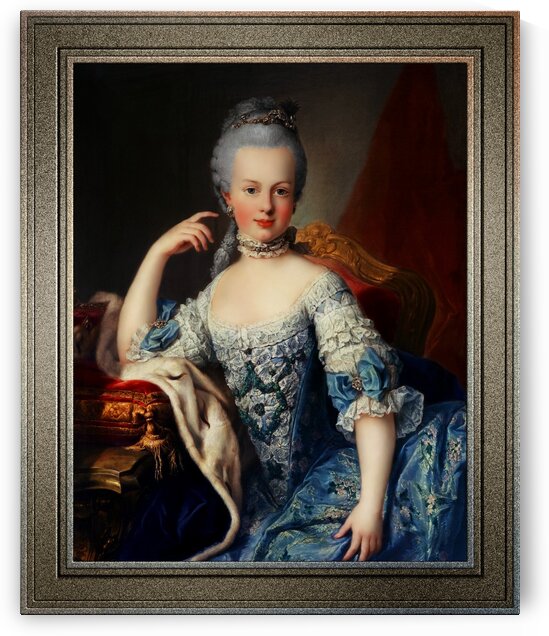 Maria Antoniette of Austria by Martin van Meytens Classical Fine Art Old Masters Reproduction by xzendor7