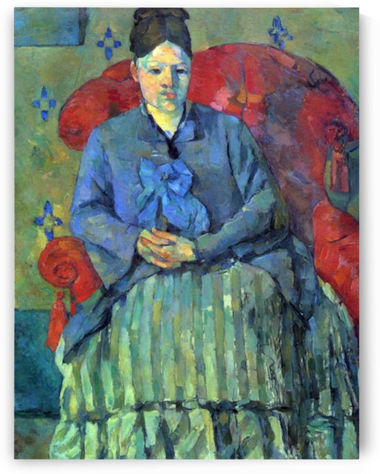 Potrait of Mme Cezanne in Red Armchair by Cezanne