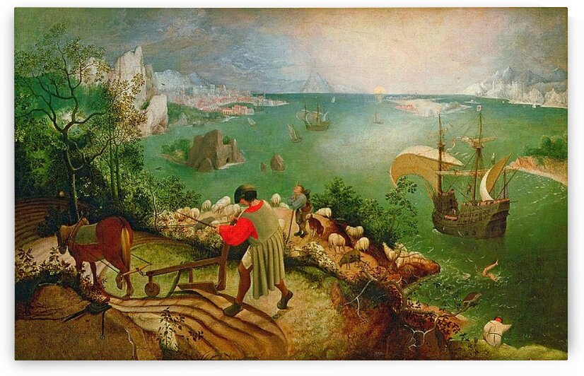 Pieter Bruegel the Elder: Landscape with the Fall of Icarus HD 300ppi by Stock Photography