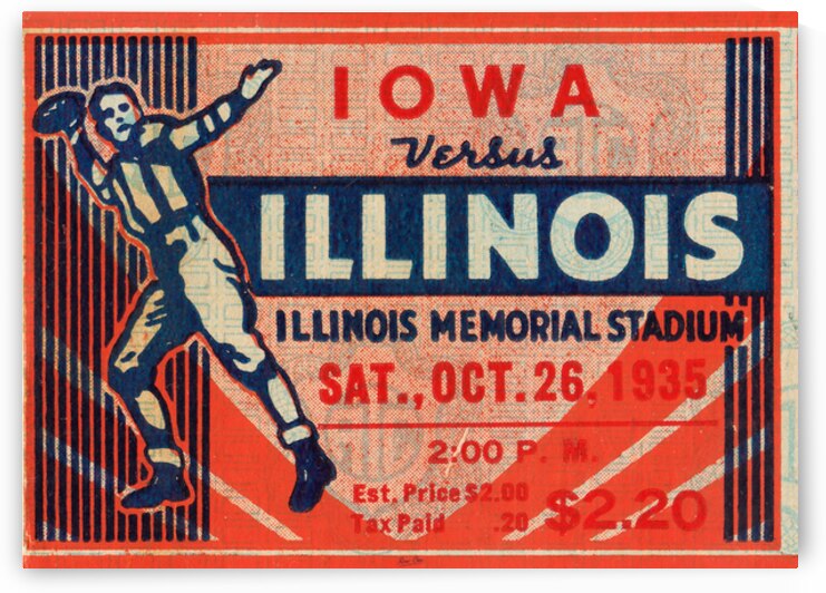 1935 Illinois vs. Iowa by Row One Brand