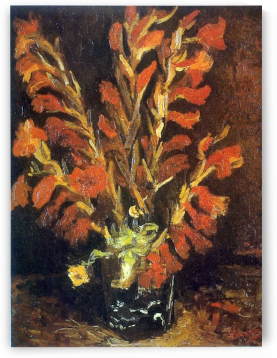 Red Gladioli by Van Gogh